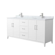 Elan 72" Free Standing Double Basin Vanity Set with Cabinet and Marble Vanity Top