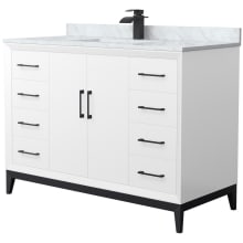 Amici 48" Free Standing Single Basin Vanity Set with Cabinet and Marble Vanity Top