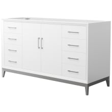 Amici 60" Single Free Standing Vanity Cabinet Only - Less Vanity Top