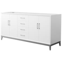Amici 72" Double Free Standing Vanity Cabinet Only - Less Vanity Top