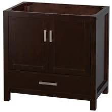 Sheffield 35" Single Freestanding Hardwood Vanity Cabinet Only - Less Vanity Top