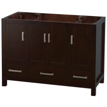 Sheffield 47" Single Freestanding Hardwood Vanity Cabinet Only - Less Vanity Top
