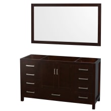 Sheffield 60" Single Free Standing Vanity Cabinet - Less Vanity Top