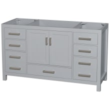 Sheffield 59" Single Freestanding Hardwood Vanity Cabinet Only - Less Vanity Top
