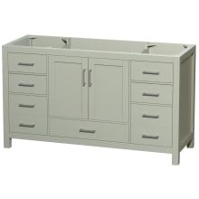 Sheffield 60" Single Free Standing Vanity Cabinet Only - Less Vanity Top