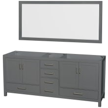 Sheffield 79" Double Free Standing Vanity Cabinet Only - Less Vanity Top