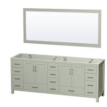 Sheffield 84" Double Free Standing Vanity Cabinet - Less Vanity Top