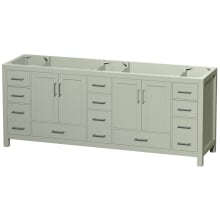 Sheffield 84" Double Free Standing Vanity Cabinet Only - Less Vanity Top