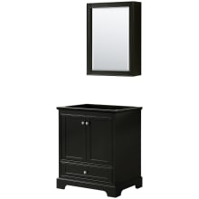 Deborah 29-1/4" Free Standing Single Wood Vanity Cabinet Only with Mirror - Less Vanity Top