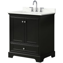 Deborah 30" Free Standing Single Basin Vanity Set with Cabinet and Quartz Vanity Top