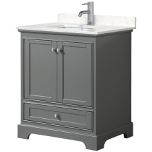 Deborah 30" Free Standing Single Basin Vanity Set with Cultured Marble Vanity Top