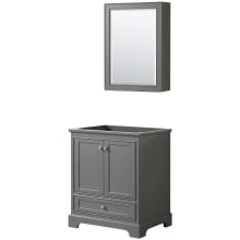 Deborah 29-1/4" Free Standing Single Wood Vanity Cabinet Only with Mirror - Less Vanity Top