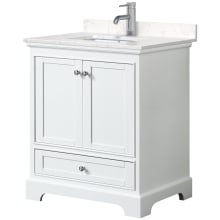 Deborah 30" Free Standing Single Basin Vanity Set with Cultured Marble Vanity Top