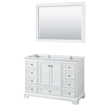 Deborah 47-1/4" Free Standing Single Wood Vanity Cabinet Only with Mirror - Less Vanity Top