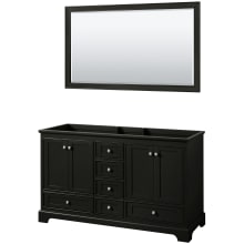 Deborah 59-1/4" Double Free Standing Wood Vanity Cabinet - Less Vanity Top