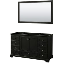 Deborah 59-1/4" Free Standing Single Wood Vanity Cabinet Only with Mirror - Less Vanity Top
