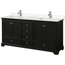 Deborah 72" Free Standing Double Basin Vanity Set with Cultured Marble Vanity Top