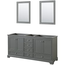 Deborah 71" Double Free Standing Wood Vanity Cabinet - Less Vanity Top