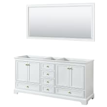 Deborah 71" Free Standing Double Wood Vanity Cabinet Only with Mirror - Less Vanity Top