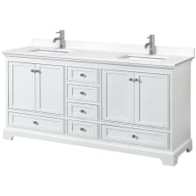 Deborah 72" Free Standing Double Basin Vanity Set with Cultured Marble Vanity Top