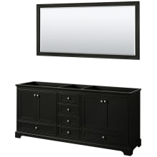 Deborah 79" Double Free Standing Wood Vanity Cabinet - Less Vanity Top