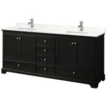 Deborah 80" Free Standing Double Basin Vanity Set with Cabinet and Quartz Vanity Top