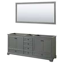 Deborah 79" Double Free Standing Wood Vanity Cabinet - Less Vanity Top