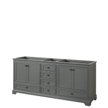 Deborah 79" Double Free Standing Wood Vanity Cabinet Only - Less Vanity Top