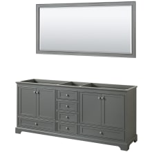 Deborah 79" Double Free Standing Wood Vanity Cabinet - Less Vanity Top