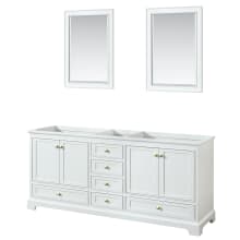 Deborah 79" Double Free Standing Wood Vanity Cabinet - Less Vanity Top