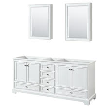 Deborah 79" Double Free Standing Wood Vanity Cabinet - Less Vanity Top
