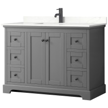 Avery 48" Free Standing Single Basin Vanity Set with Cabinet and Quartz Vanity Top