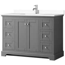 Avery 48" Free Standing Single Basin Vanity Set with Cabinet and Cultured Marble Vanity Top