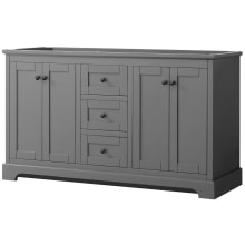 Avery 60" Double Free Standing Vanity Cabinet Only - Less Vanity Top