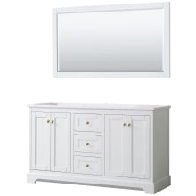 Avery 60" Double Free Standing Vanity Cabinet - Less Vanity Top