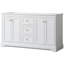 Avery 60" Double Free Standing Vanity Cabinet Only - Less Vanity Top