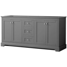 Avery 72" Double Free Standing Vanity Cabinet Only - Less Vanity Top