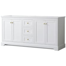 Avery 72" Double Free Standing Vanity Cabinet Only - Less Vanity Top