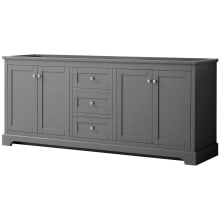 Avery 80" Double Free Standing Vanity Cabinet Only - Less Vanity Top