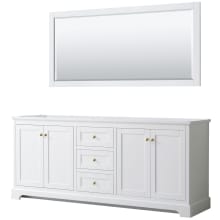 Avery 80" Double Free Standing Vanity Cabinet - Less Vanity Top