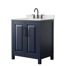 Daria 30" Free Standing Single Basin Vanity Set with Cabinet and Quartz Vanity Top