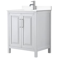 Daria 30" Free Standing Single Basin Vanity Set with Cabinet and Cultured Marble Vanity Top