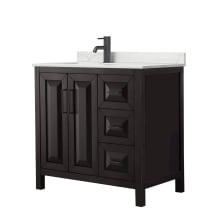 Daria 36" Free Standing Single Basin Vanity Set with Cabinet and Quartz Vanity Top