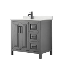 Daria 36" Free Standing Single Basin Vanity Set with Cabinet and Quartz Vanity Top