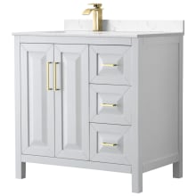 Daria 36" Free Standing Single Basin Vanity Set with Cabinet and Cultured Marble Vanity Top