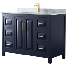 Daria 48" Free Standing Single Vanity Set with MDF Cabinet, Cultured Marble Vanity Top, and Undermount Sink
