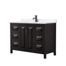 Daria 48" Free Standing Single Basin Vanity Set with Cabinet and Quartz Vanity Top