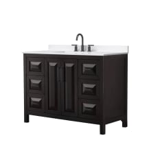 Daria 48" Free Standing Single Basin Vanity Set with Cabinet and Quartz Vanity Top