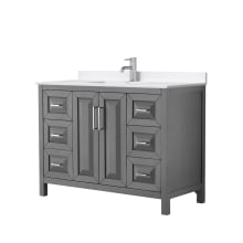 Daria 48" Free Standing Single Basin Vanity Set with Cabinet and Quartz Vanity Top