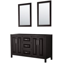 Daria 59" Double Free Standing Vanity Cabinet - Less Vanity Top